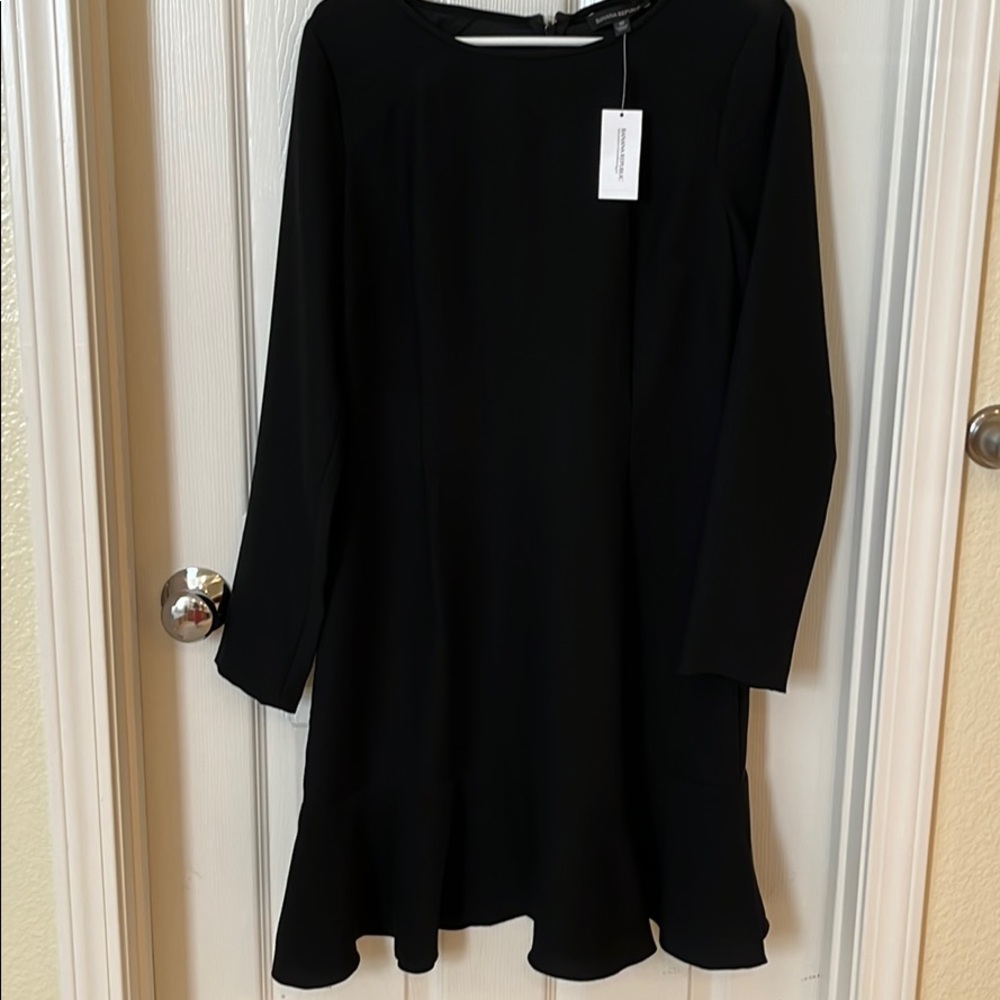 NWT Banana Republic LS Black Cocktail dress
